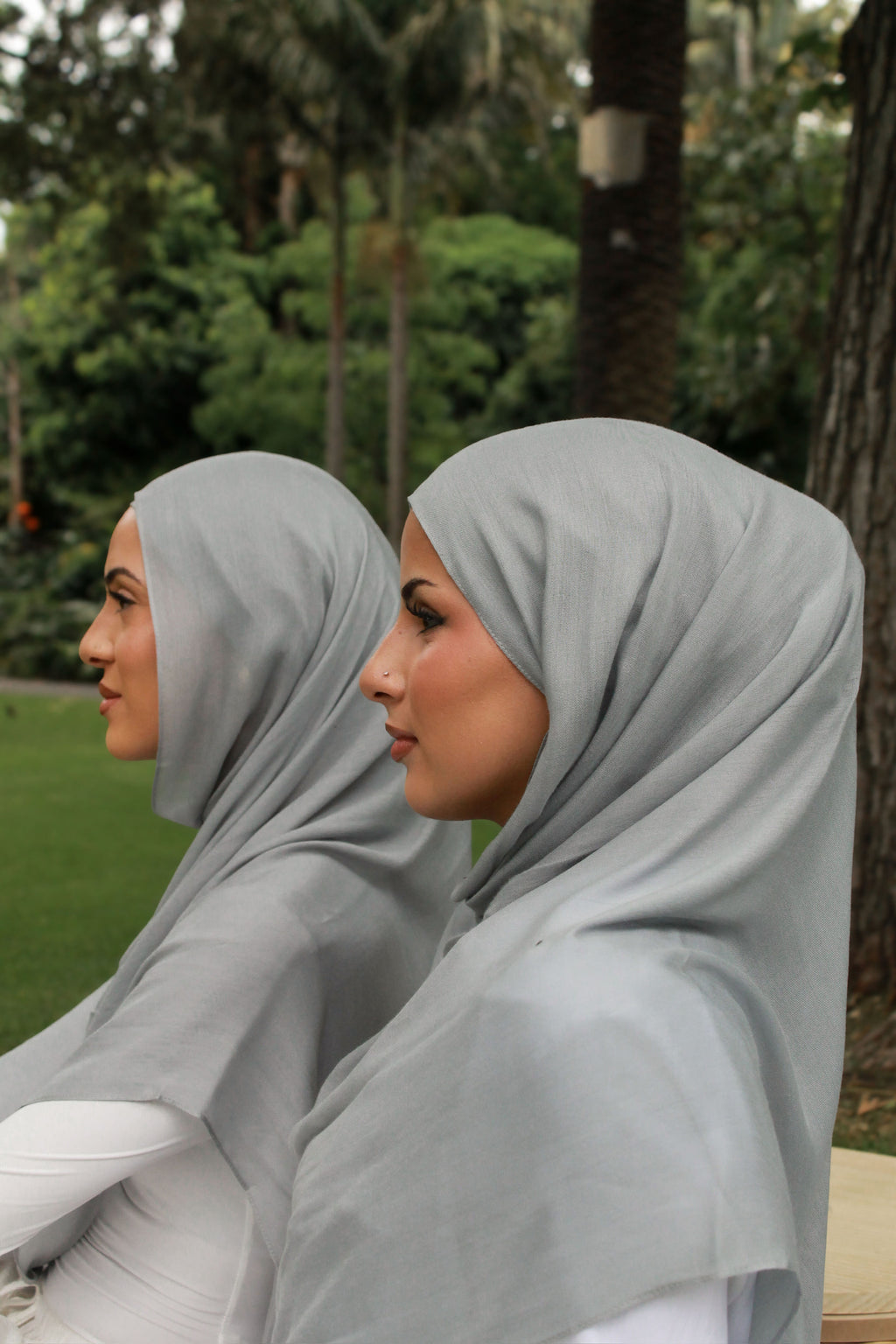 Ash Grey Modal Hijab Set