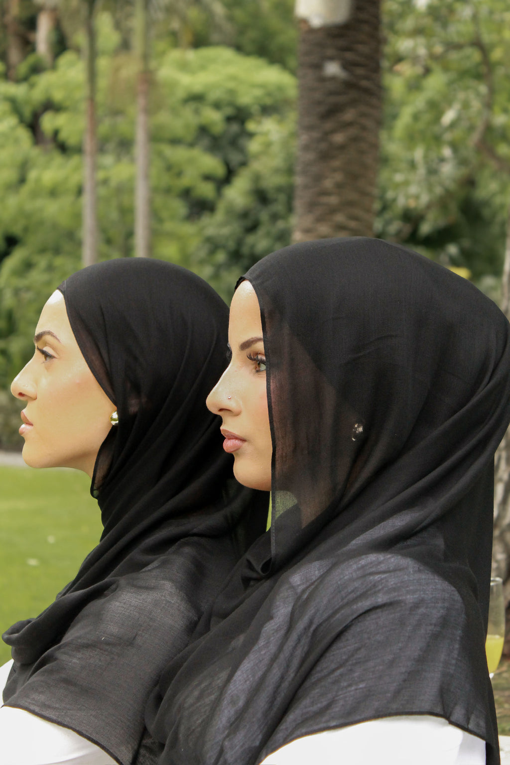 Midnight Black Modal Hijab Set