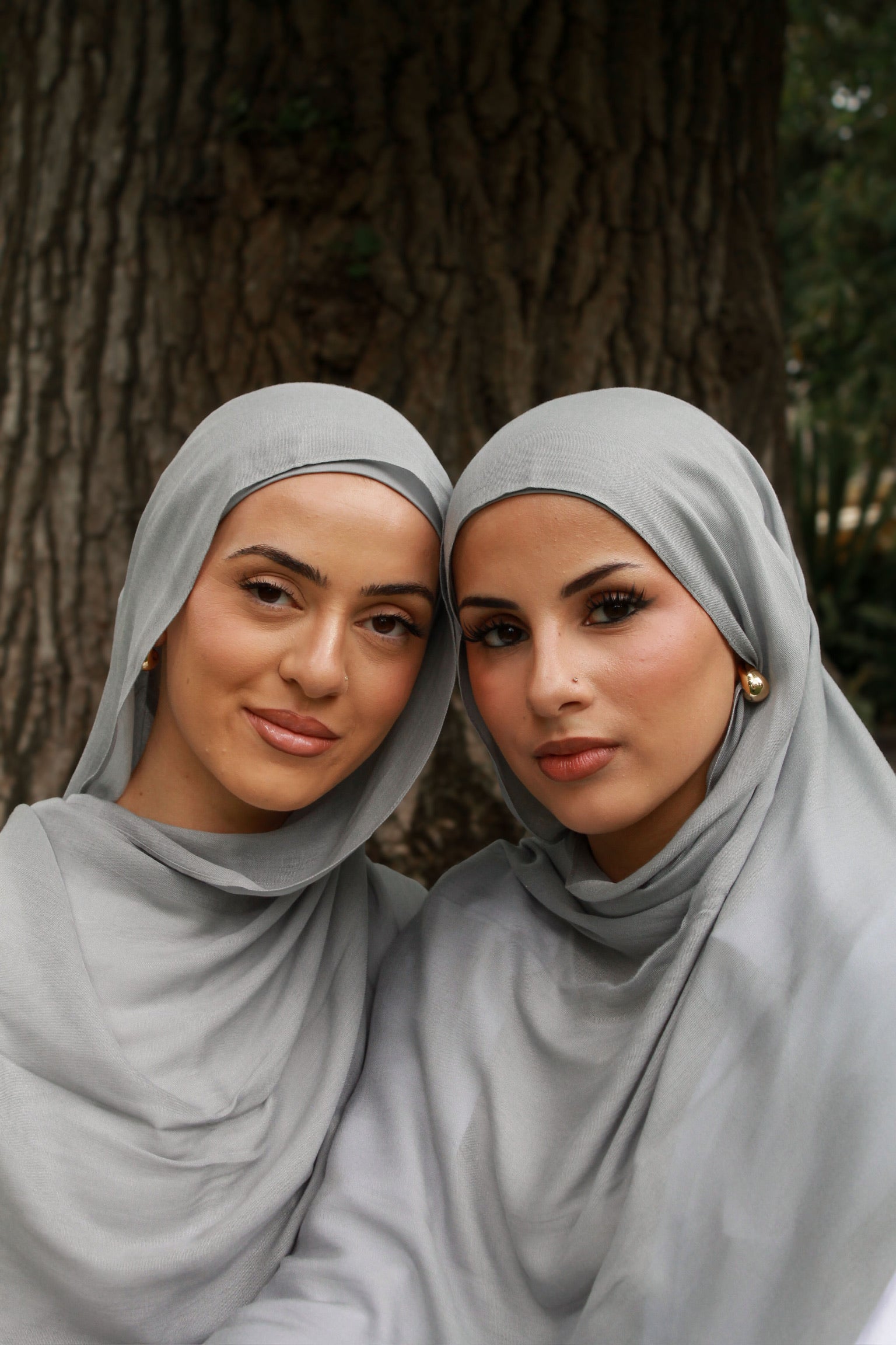 Ash Grey Modal Hijab Set