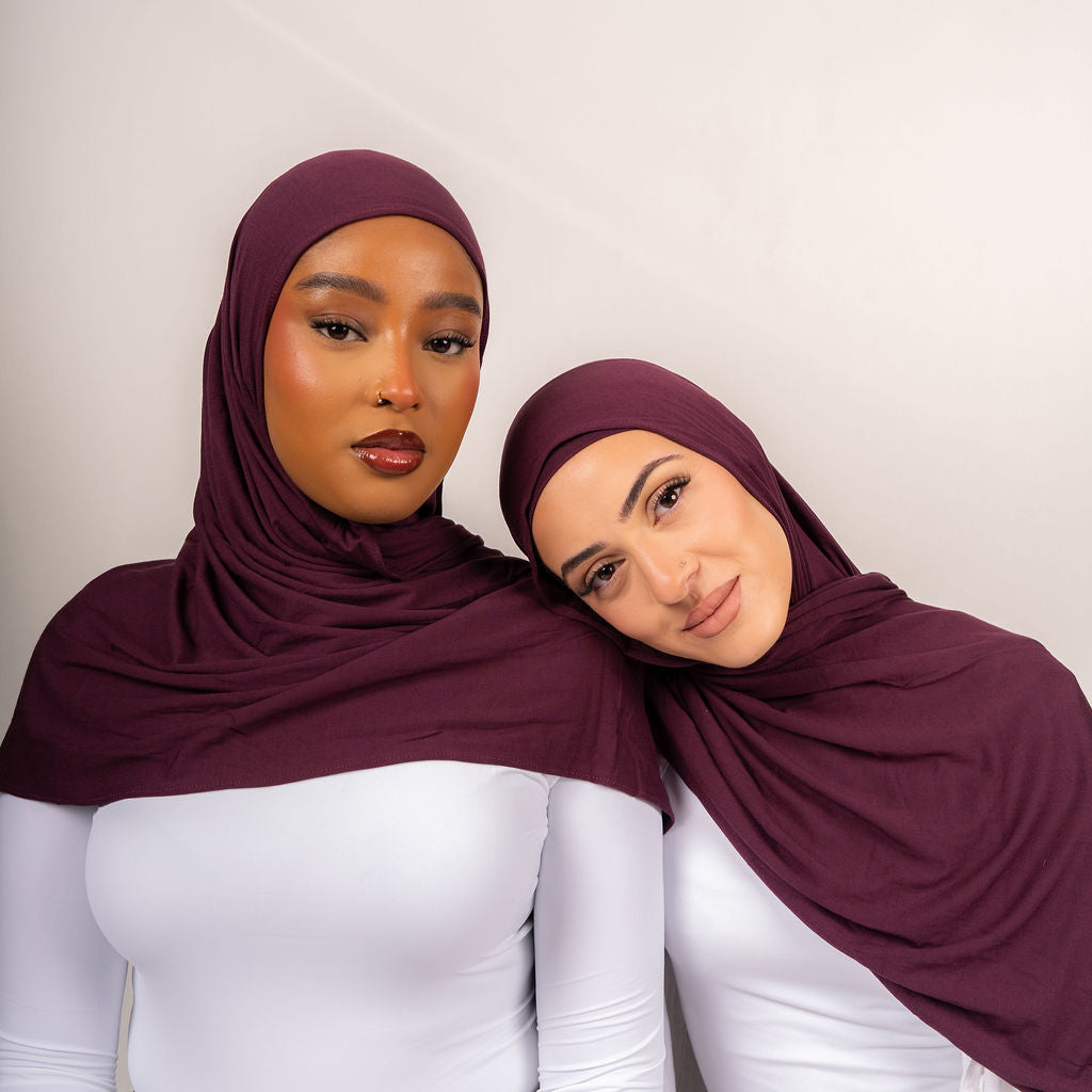 Midnight Mulberry Jersey Hijab Set