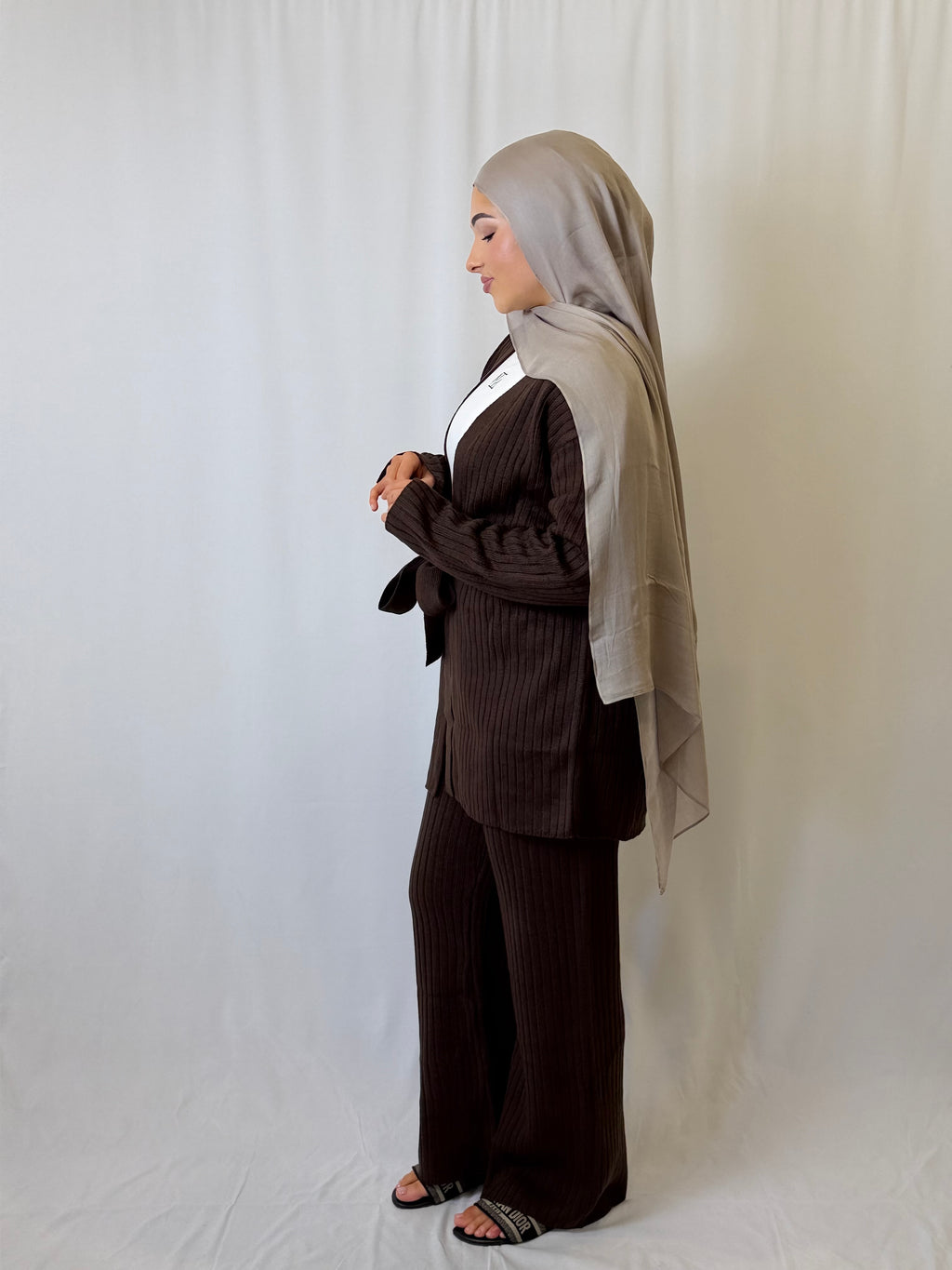 Alisa Ribbed Knit Cardigan & Pants Set