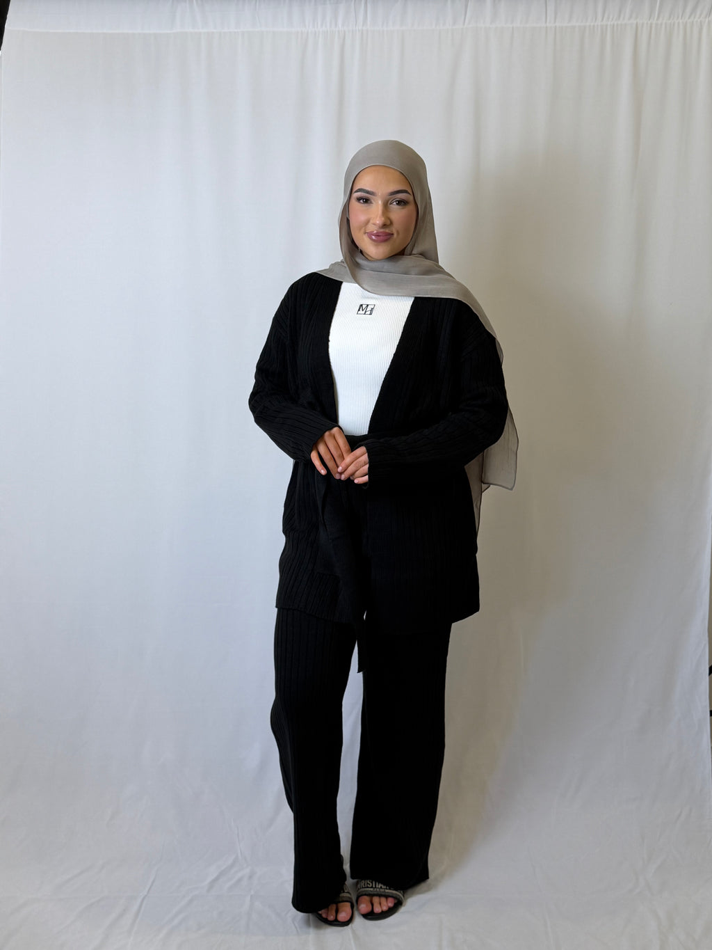 Alisa Ribbed Knit Cardigan & Pants Set