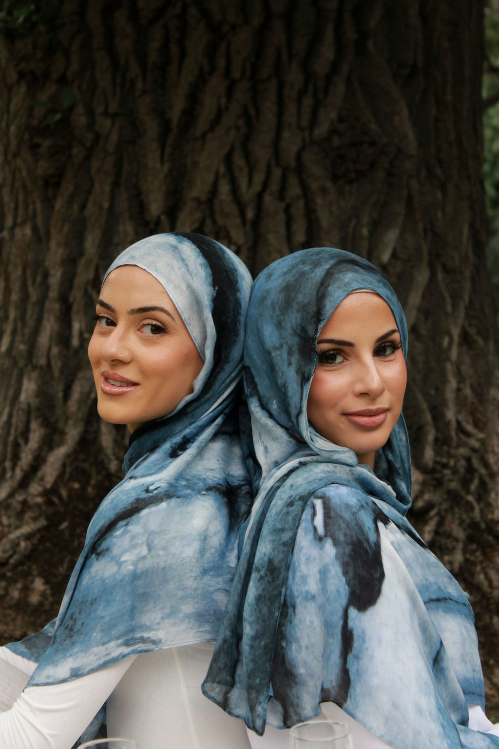 Midnight Tide Printed Hijab