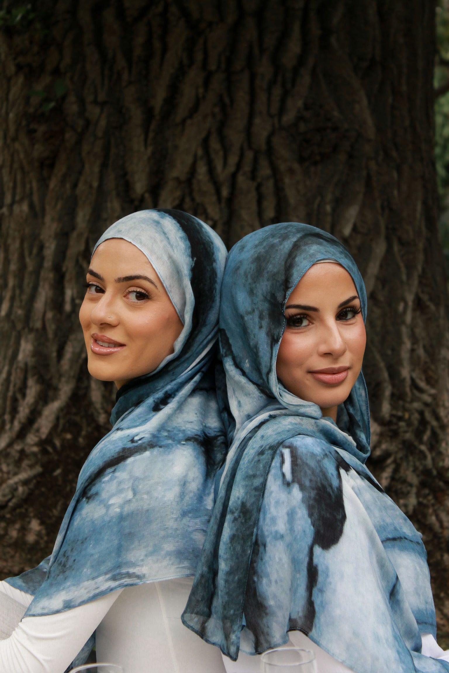 Midnight Tide Printed Hijab