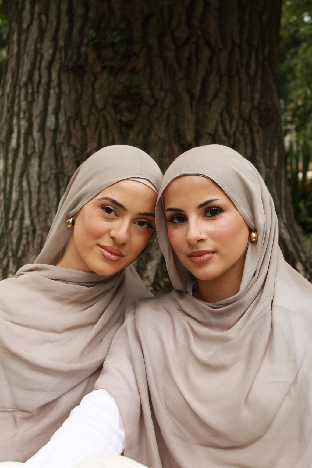 Pale Taupe Modal Hijab Set