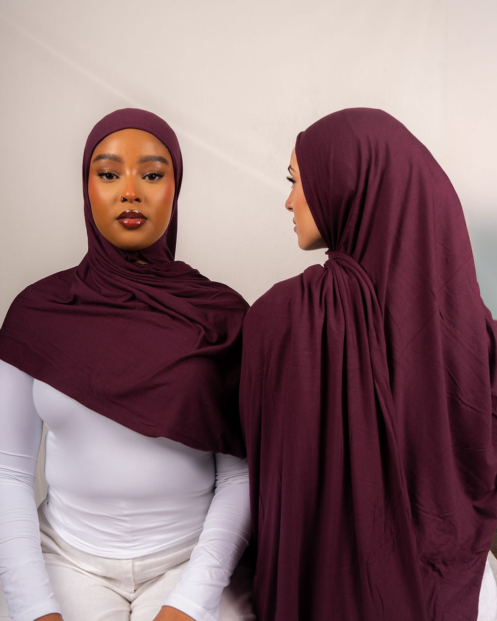Midnight Mulberry Jersey Hijab Set