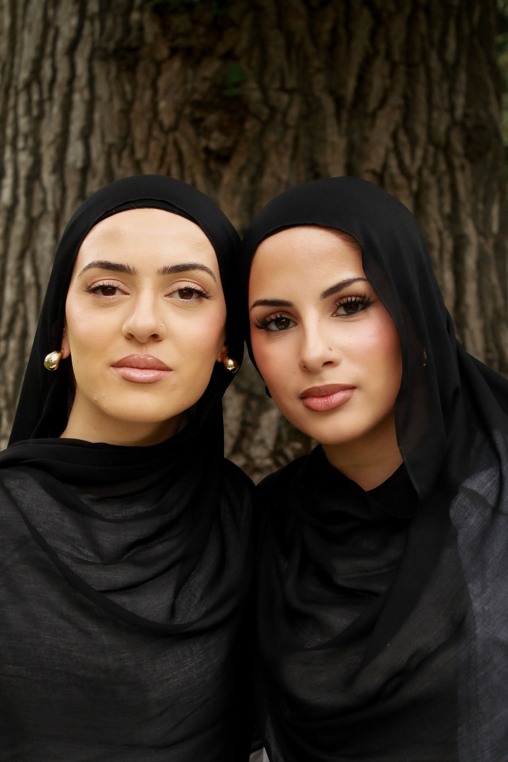 Midnight Black Modal Hijab Set