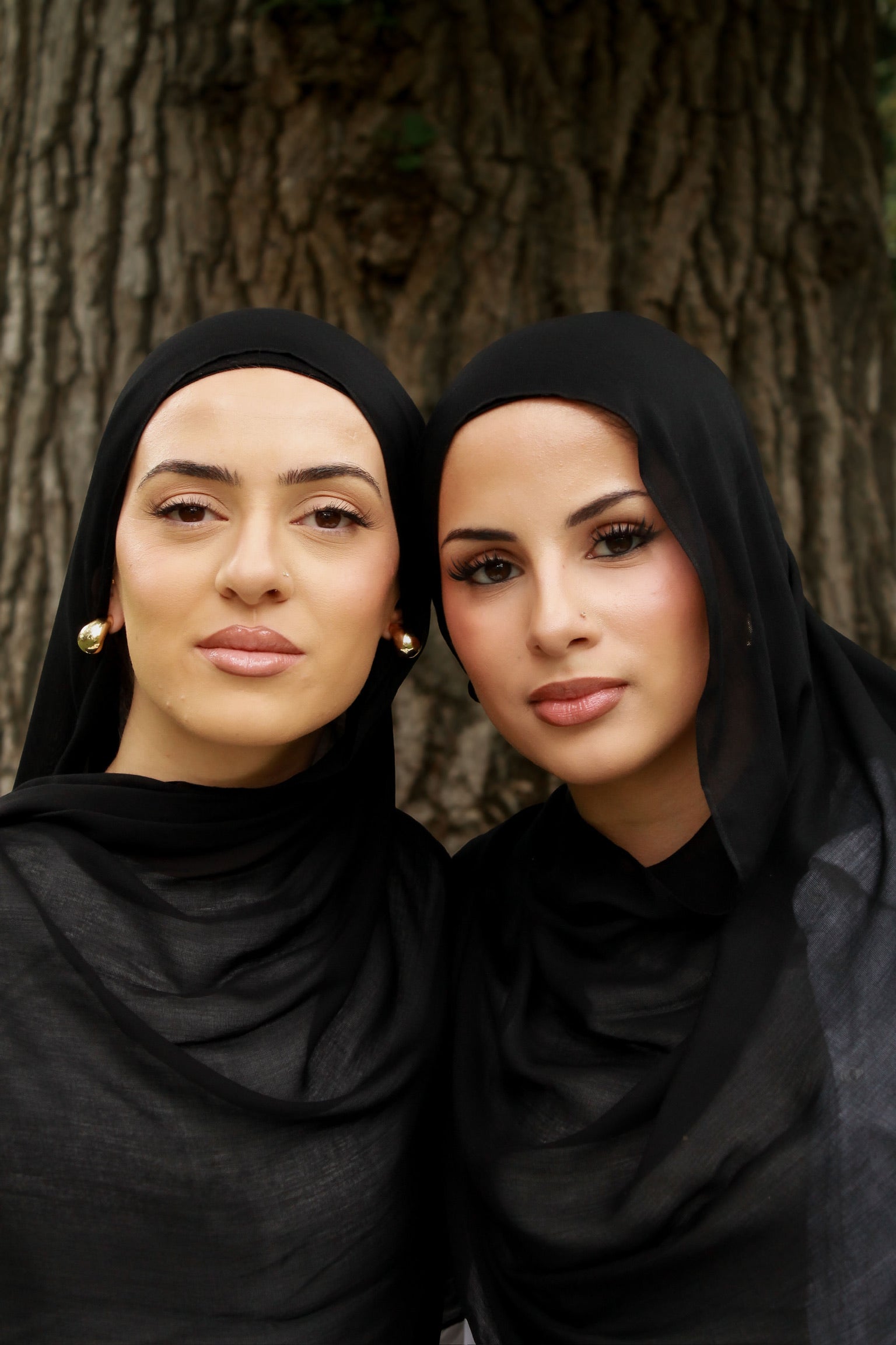 Midnight Black Modal Hijab Set