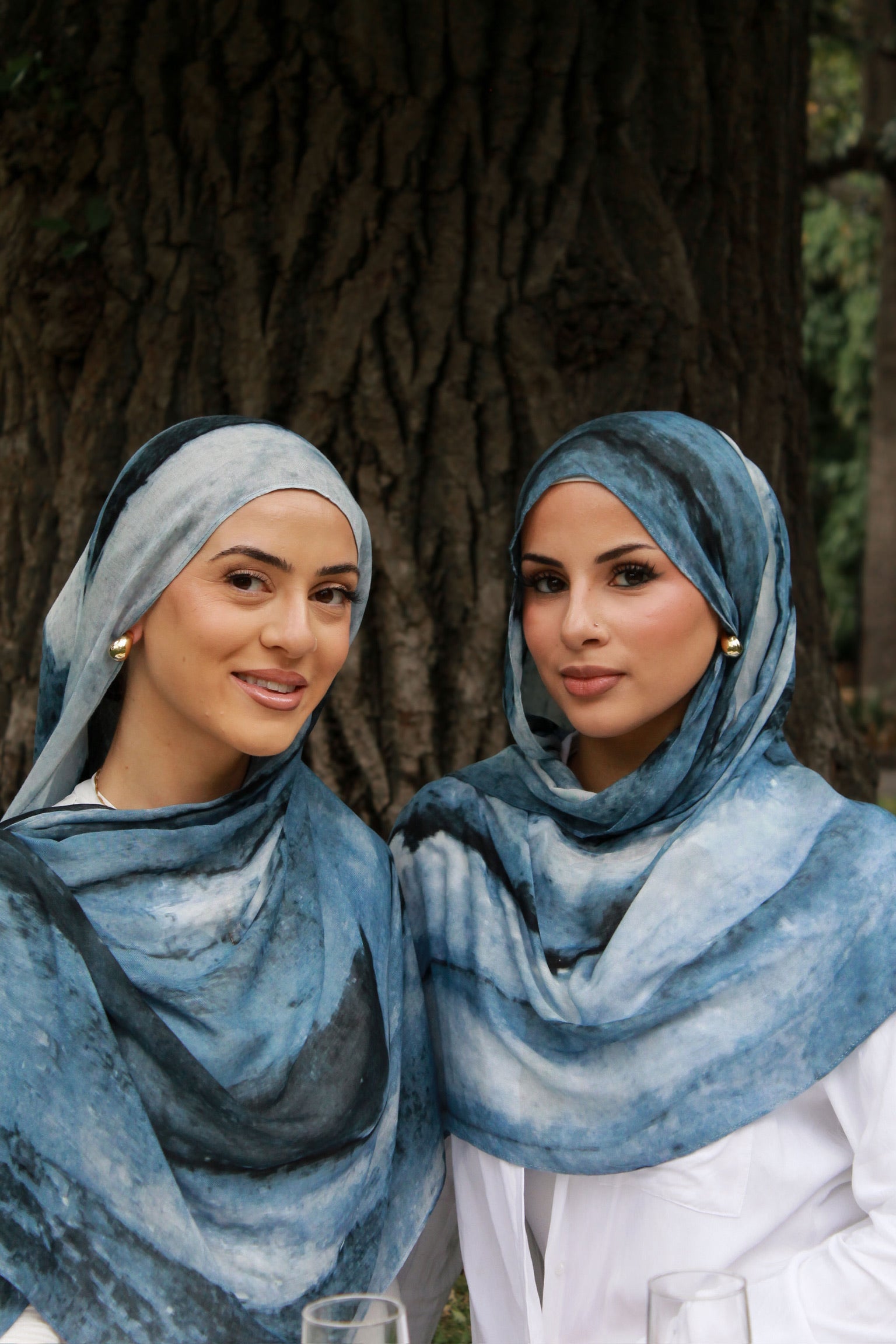 Midnight Tide Printed Hijab